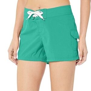 Kanu Surf Women's Breeze Solid Stretch Boardshorts Teal Size 14 NWT